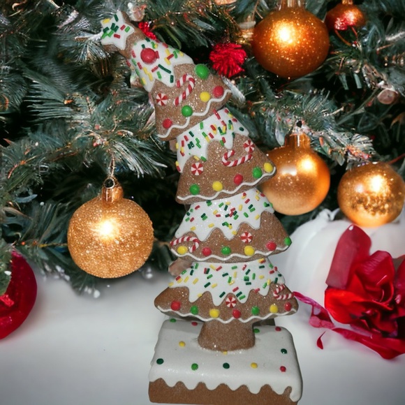 Leaning Grinch Gingerbread Christmas Tree Frosted Candy Cane Peppermint  New - Picture 1 of 1